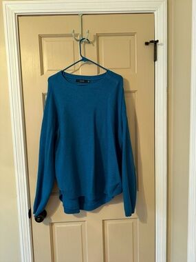 Leani Women's Scoopneck Knit Sweater — Teal